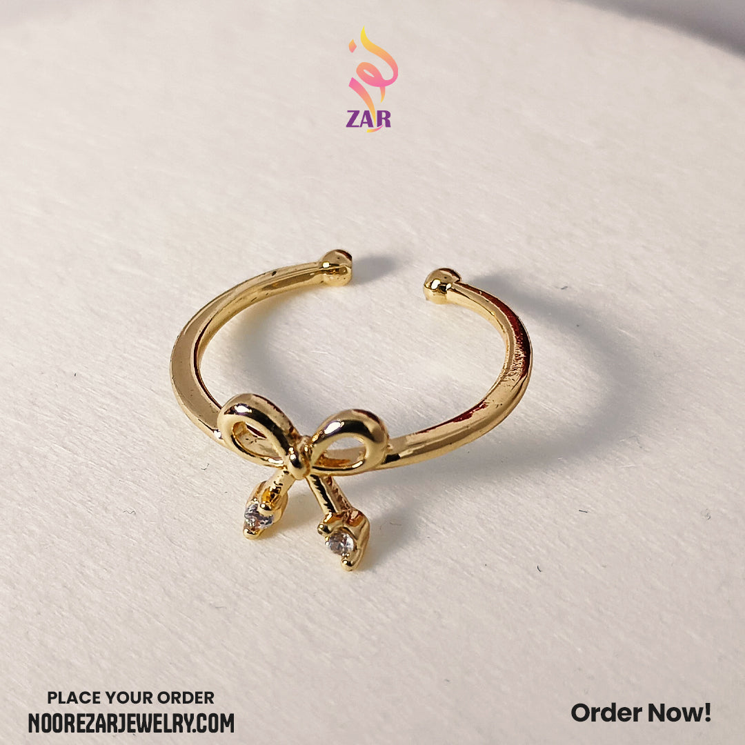 Adjustable Golden Ring Bow Style | Adjustable