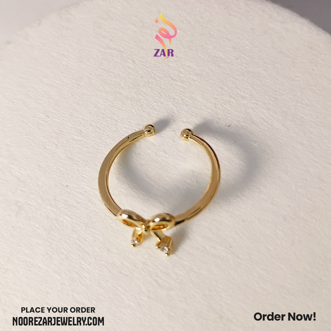 Adjustable Golden Ring Bow Style | Adjustable