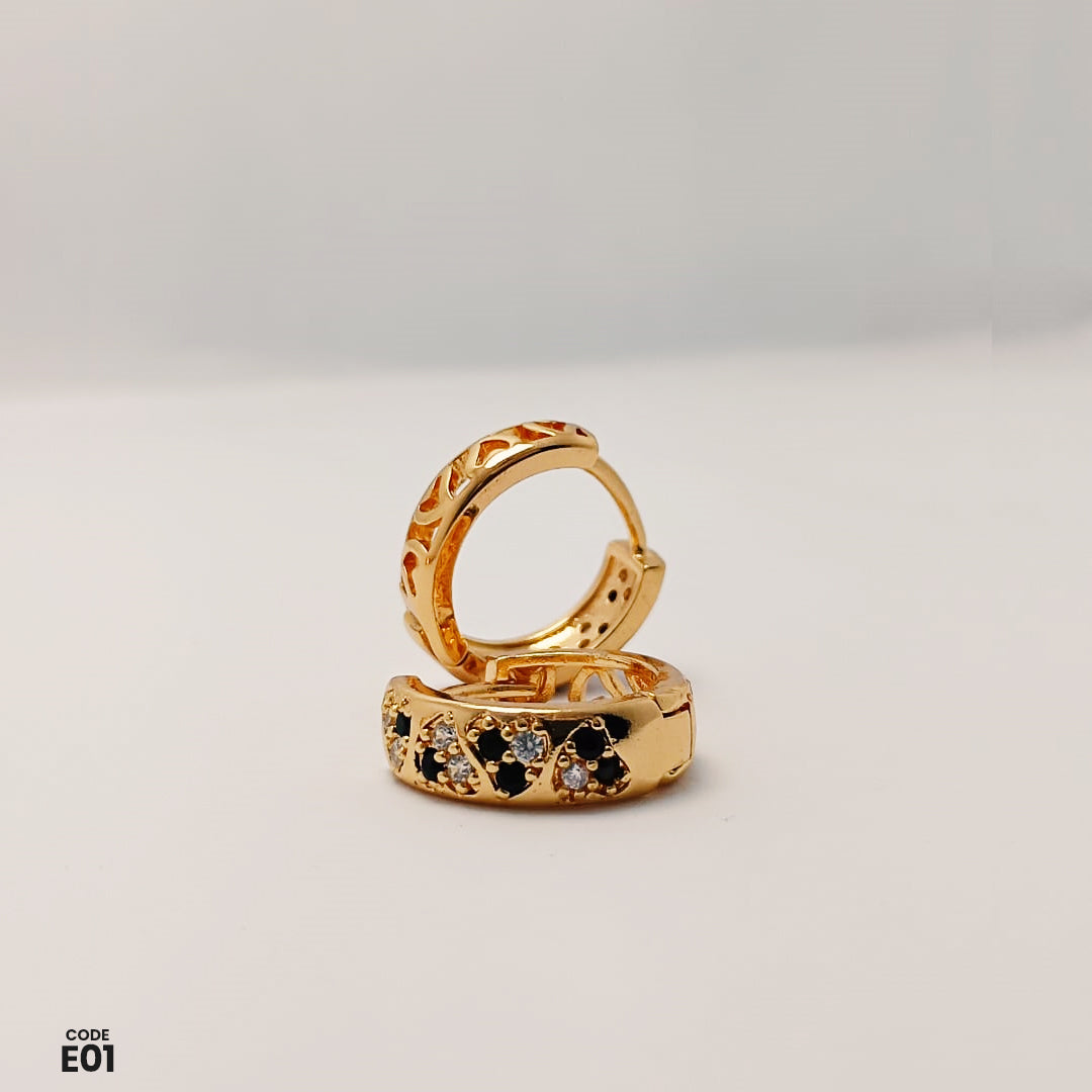 Noor e Zar Gold-Plated Hoop Earrings | E01