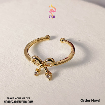 Adjustable Golden Ring Bow Style | Adjustable