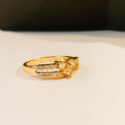 Adjustable Gold Heart Ring | R02