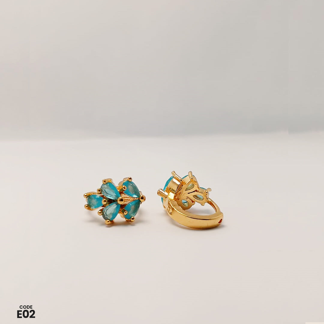 Gold-Plated Leaf Design Earrings | E02