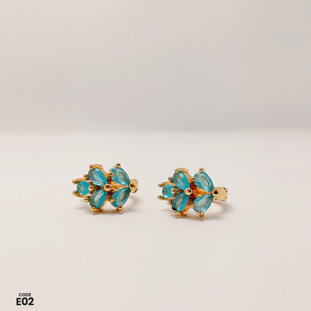 Gold-Plated Leaf Design Earrings | E02