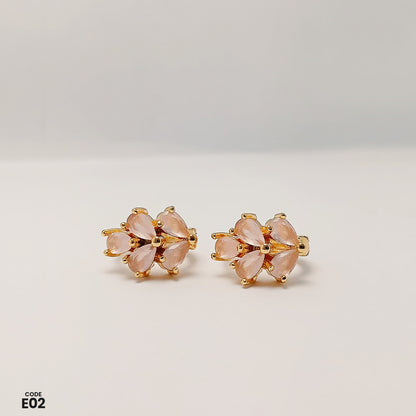 Gold-Plated Leaf Design Earrings | E02