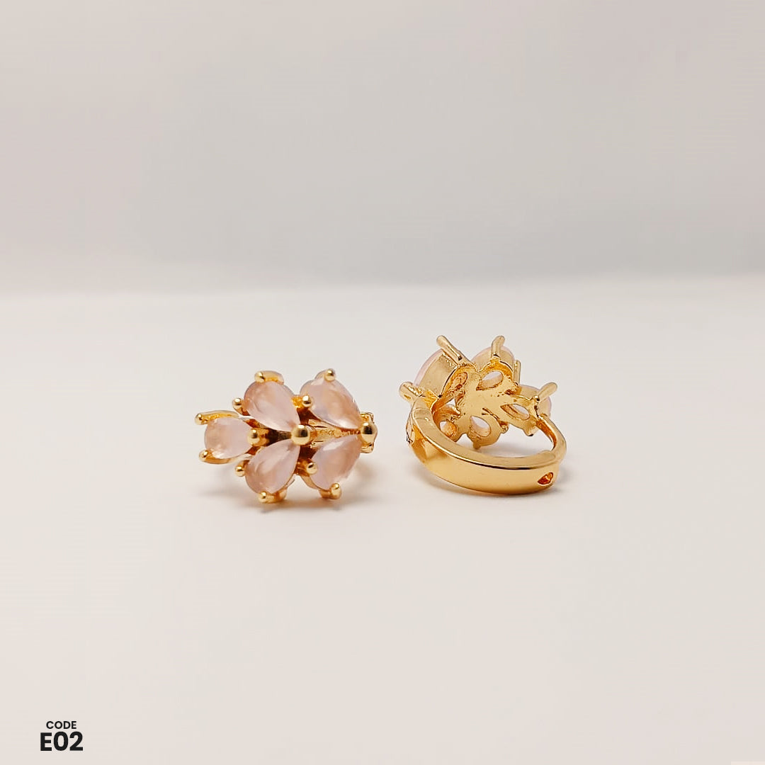 Gold-Plated Leaf Design Earrings | E02