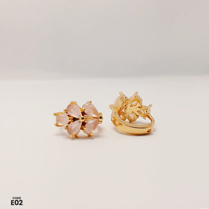 Gold-Plated Leaf Design Earrings | E02