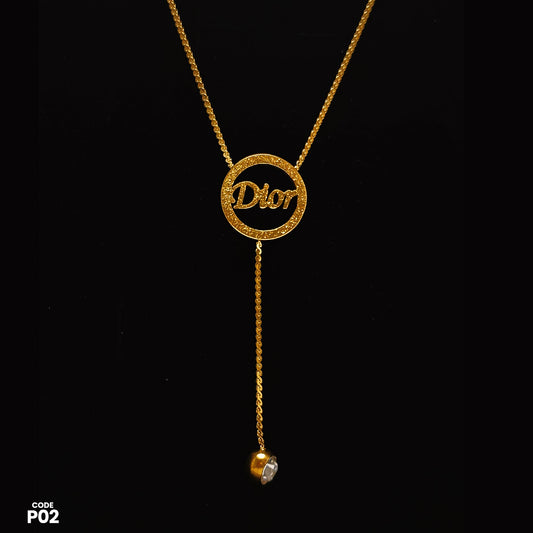 Noor e Zar Gold-Plated Dior Pendant Necklace | P02