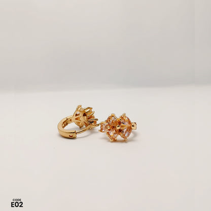 Gold-Plated Leaf Design Earrings | E02