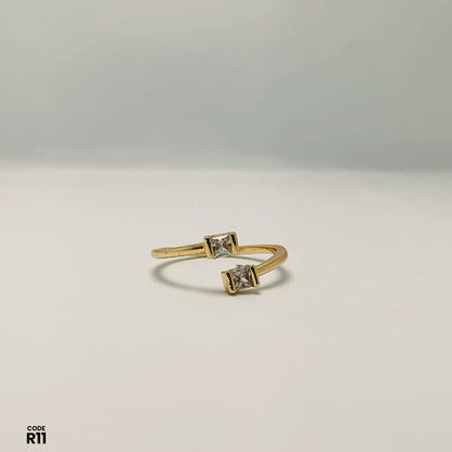 Gold-Plated Adjustable Open Ring |R11