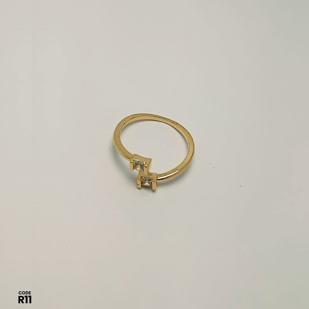 Gold-Plated Adjustable Open Ring |R11