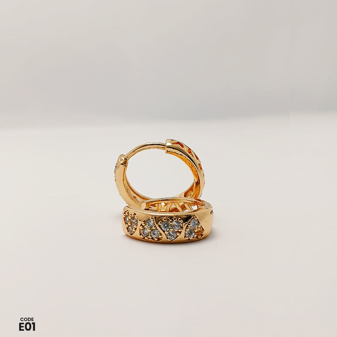 Noor e Zar Gold-Plated Hoop Earrings | E01