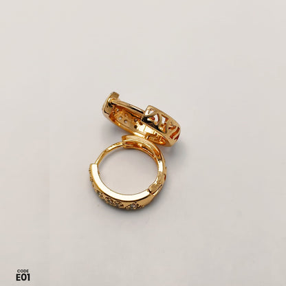 Noor e Zar Gold-Plated Hoop Earrings | E01