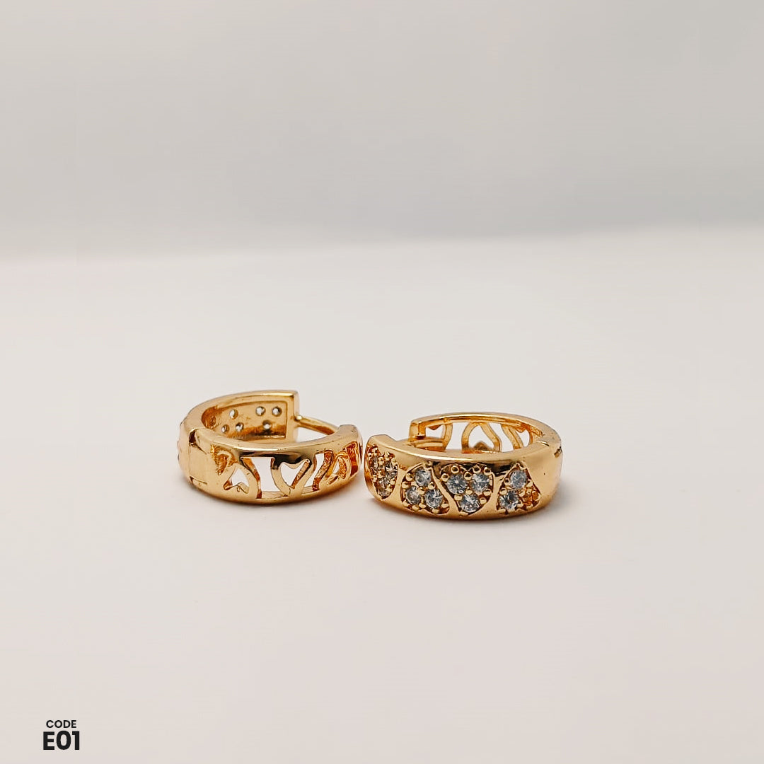 Noor e Zar Gold-Plated Hoop Earrings | E01