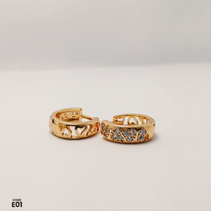 Noor e Zar Gold-Plated Hoop Earrings | E01