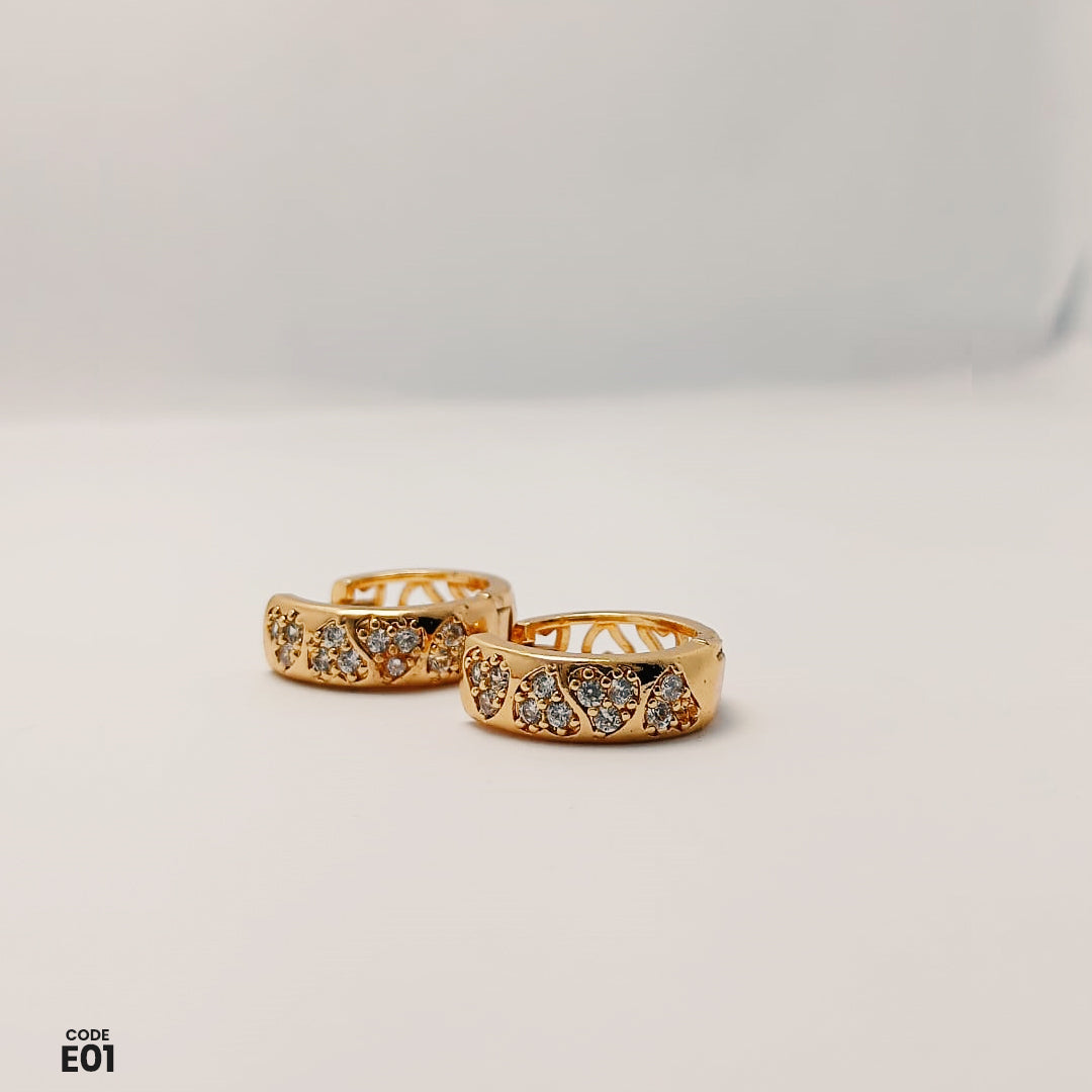 Noor e Zar Gold-Plated Hoop Earrings | E01