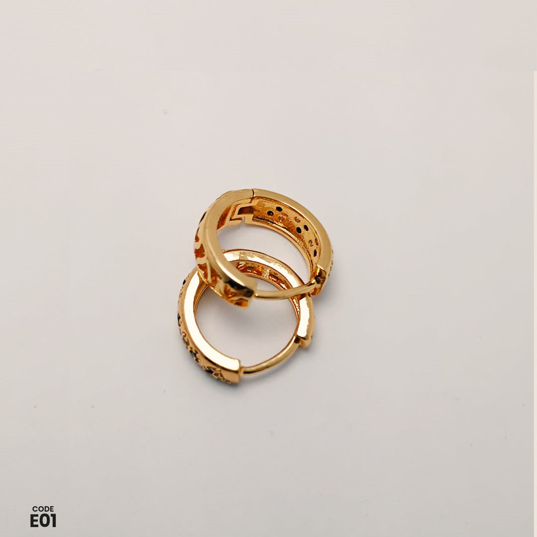 Noor e Zar Gold-Plated Hoop Earrings | E01