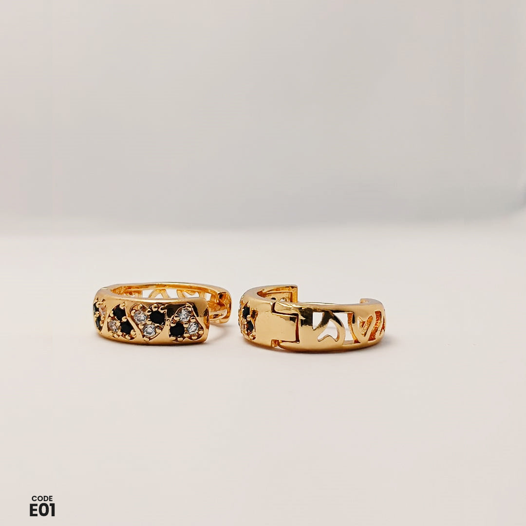 Noor e Zar Gold-Plated Hoop Earrings | E01