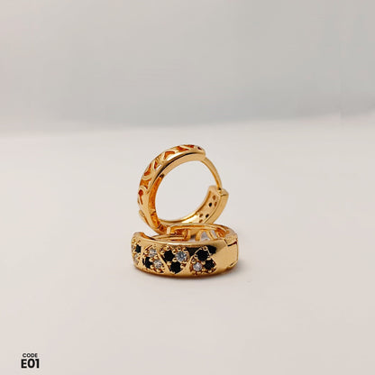 Noor e Zar Gold-Plated Hoop Earrings | E01