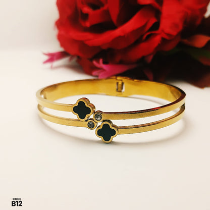 Gold Plated Clover Bracelet | B12