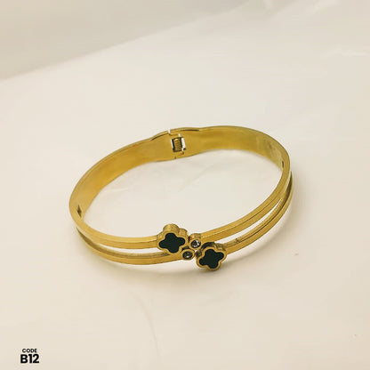 Gold Plated Clover Bracelet | B12