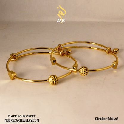 Set of 2 Silver-Toned Sparkle Ball Bracelets – Stylish Daily Wear