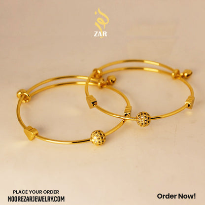 Set of 2 Silver-Toned Sparkle Ball Bracelets – Stylish Daily Wear